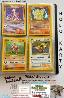 Kusové Pokémon VINTAGE karty (KARTY STARÉ PŘES 25LET)(1)