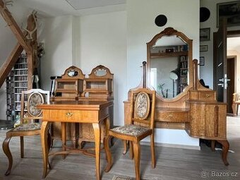 starožitný nábytek masiv 7ks