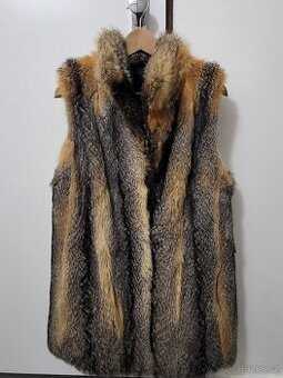 liška, luxusní pravá kožešina, vesta M-L, zaslání