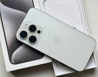 iPhone 15 Pro White Titanium BATERIE 100% TOP