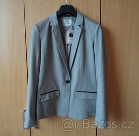 Elegantní dámské šedé sako sáčko - M, L, 40