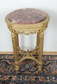Kulatý odkládací stolek ve stylu Ludvíka XVI - 1