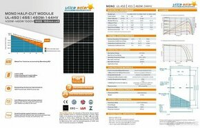 Nové solární panely Ulica MONO 455-144, 455W