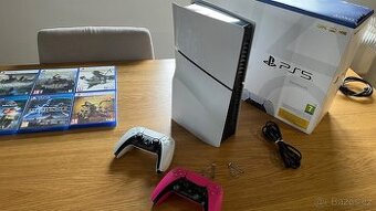 Prodej PS 5 v záruce + 6 her + 2 ovladače