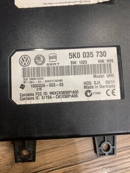 Jednotka Škoda BT, řídící bluetooth modul 5K0 035 730