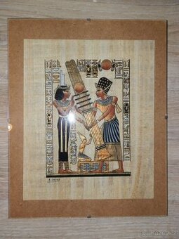 Egyptský papyrus 2ks - rám 30x24cm