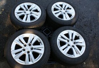 4ks orig. alu kola Peugeot 5x108 take Citroen R16 zimni pneu
