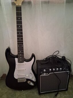 Elektrická kytara se zesilovačem