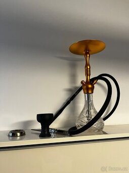 Vodní dýmka 54 cm, Aladin Alux M5 zlatá