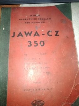 Jawa ČZ 350 seznam náhradních dílů Originál