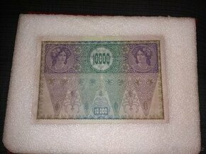 10.000 korun 1918, vzácnější vydání, velmi pěkný stav, nejvy