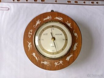 Vintage barometr Fisher, motiv zvěrokruh