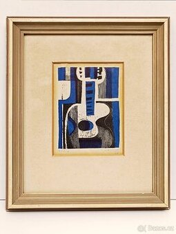 Obraz Josef Kadula, Kytara 1968, 29x25