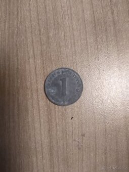 Stará mince 1942 1reichs pfennig