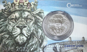 Stříbrná mince 1oz Český lev 2023 stand číslovaný