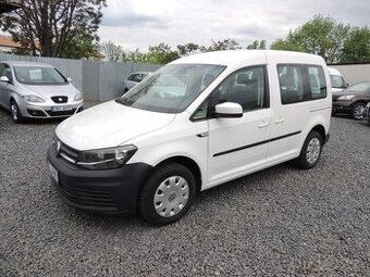 VW Caddy 2.0TDi,75kw,5míst,2018,ČR,2maj.2xšoupačky,-21%DPH