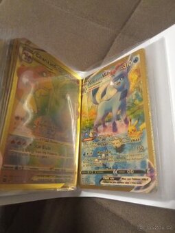 Prodám pokémon album se zlatimy kartami