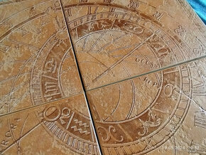 Dlaždice ve tvaru orloj, zodiak, zvěrokruh, hodiny, orbis - 1