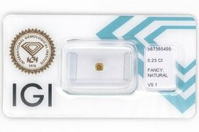 Diamant - Nat. Fancy Intense Brownish Yellow - 0,23ct - VS1