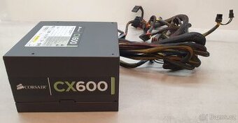 zdroj Corsair CX600 V2 80plus (účinnost 85 %)