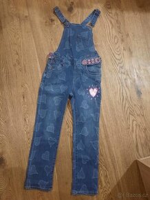NOVÉ Desiqual jeans kalhoty - zahradníky 9-10let - 1