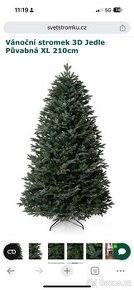 Vánoční stromek 3D Jedle Půvabná XL 210cm - extra hustý - 1