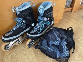 K2 Athena Alu inline brusle + chrániče vel. 39,5