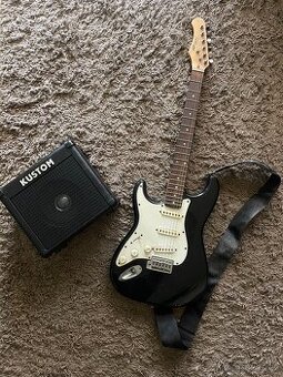 Elektrická kytara Stagg + Kombo KUSTOM