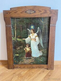 starý obraz v dřevěném rámu