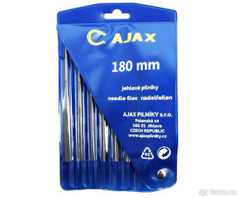 Sada jehlových pilníků s držadlem AJAX 180 mm (180/2), 6 ks