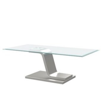 Novel KONFERENČNÍ STOLEK,sklo+ nerez-nový