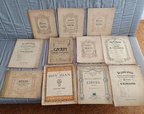 Staré noty a notové zapisy - Straus, Smetana, Grieg atd.