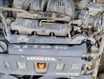 Honda civic 1.8i-vtec,103kw,Q8,127tkm, kompletní motor
