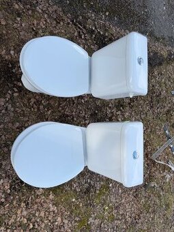 Záchod WC 2x se zadní nádržkou včetně prkének