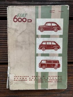 FIAT 600D MULTIPLA 600T originální katalog náhradních dílů