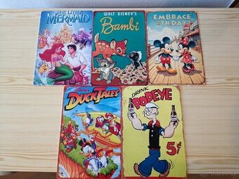 Plechové cedule pro fanoušky – od Mickeyho po Terminátora