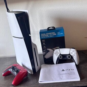 Sony PS5 Slim s mechanikou, záruka, dva ovladače