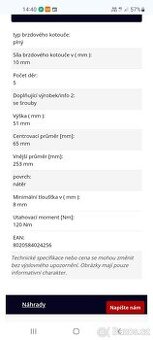 Nové Brzdové kotouče BREMBO