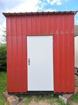 Stavební Buňka, Zahradní domek, 5x2.5m červená