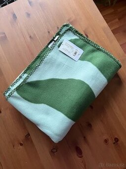 Zelený vzorovaný flísový pléd / deka H&M Home