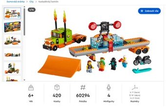 LEGO City 60294 Kaskadérský kamión vánoční dárek