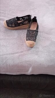 Dívčí/ dámské espadrilky, černé,1x nošené