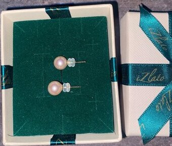 ZLATÉ NÁUŠNICE S PERLY viz faktura