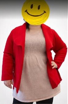 Nový červený kabátek vel. 48