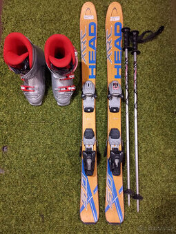 Dětské lyže 106 Head XRC + lyžáky Nordica + hůlky