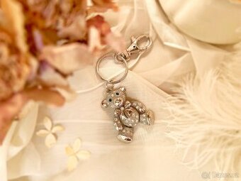 Luxusní Doplněk Přívěšek Klíčenka TEDDY SWAROVSKI krystaly
