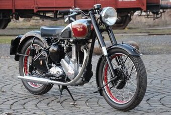 BSA B33 OHV 500cc - 1950 - Bílé SPZ - TOP STAV