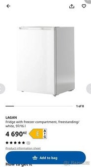 Lednice s mrazákem IKEA LAGAN