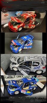 Peugeot 206 wrc 1:18 rally, ruzne verze,cena za kus
