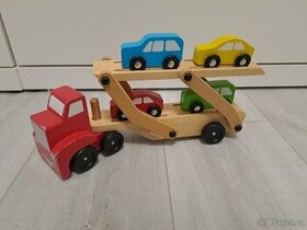 Dřevěné nákladní auto/tahač/kamion/odtahovka, pošta 30kč - 1